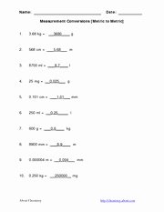 Temperature Conversion Worksheet Answer Key Unique Chem1211 Chapter 1 Ws Metric Mania Conversion Practice