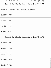 Temperature Conversion Worksheet Answers Inspirational Temperature and thermometers Enchantedlearning