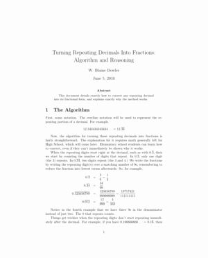 Terminating and Repeating Decimals Worksheet Best Of Repeating Decimal to Fraction Worksheet Worksheet Mogenk