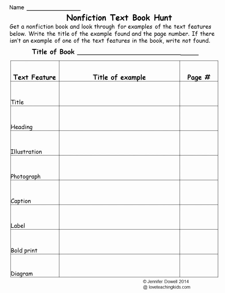 Text Features Worksheet 3rd Grade Awesome 13 Best Of Text Features Worksheet Text Features