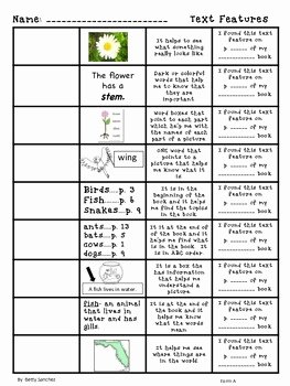 Text Features Worksheet Pdf Beautiful Freebie Non Fiction Text Features Pre or Post assessment