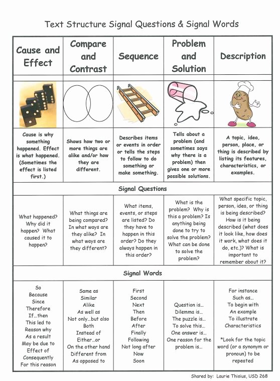 50 Text Structure Worksheet 4th Grade
