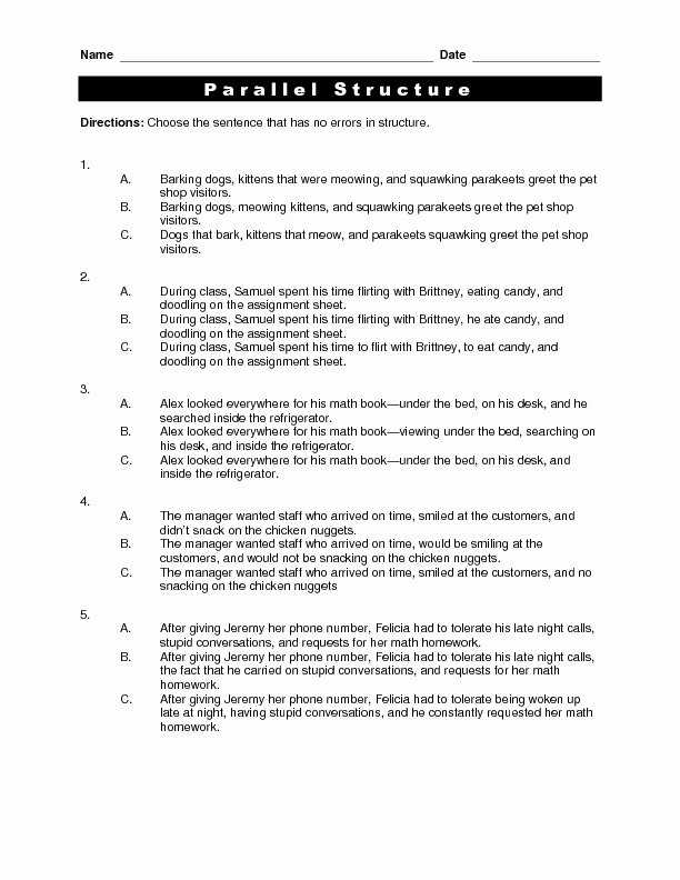 Text Structure Worksheet Pdf