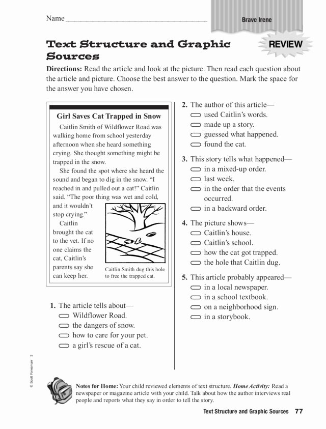 Text Structure Worksheet Pdf Fresh Text Structure and Graphic sources Worksheet for 2nd 3rd