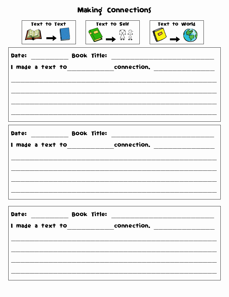 Text to Self Connections Worksheet Beautiful Wards Way Of Teaching Text Connections