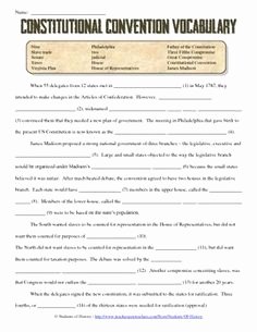 The Constitution Worksheet Answers Luxury Constitutional Convention Word Search Puzzle