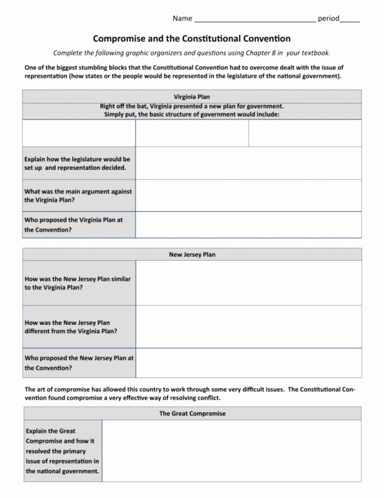 The Constitutional Convention Worksheet Awesome top 10 the Constitutional Convention Worksheet You Will