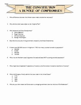 The Constitutional Convention Worksheet Luxury Promises Of the Constitutional Convention by Students