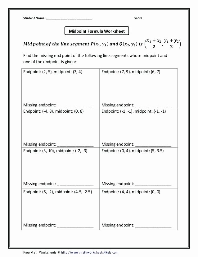 The Distance formula Worksheet Answers Awesome Midpoint and Distance formula Worksheet Zombie Answers