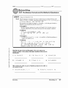 The Distance formula Worksheet Answers Fresh the Distance formula Worksheet for 10th Grade