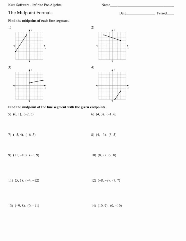 The Distance Formula Worksheets