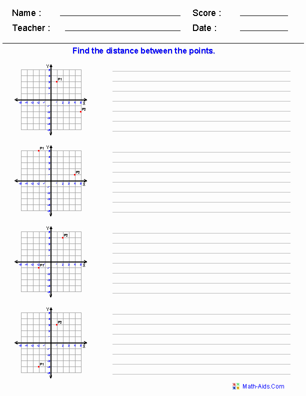 The Distance formula Worksheet Answers Lovely Pythagorean theorem Worksheets