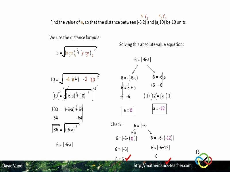 The Distance formula Worksheet Answers Unique Distance formula Worksheet
