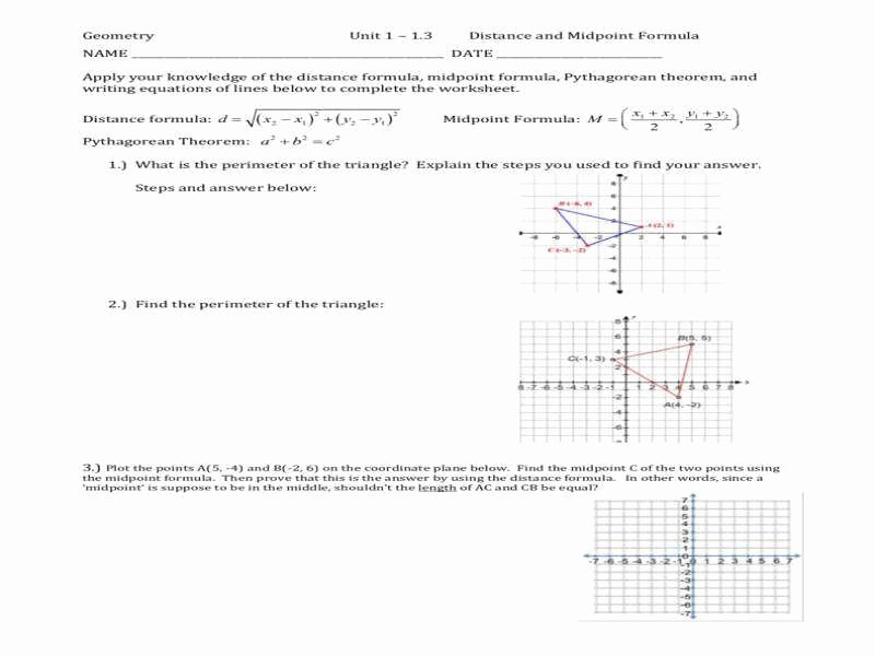 The Distance formula Worksheet Awesome the Distance formula Worksheet