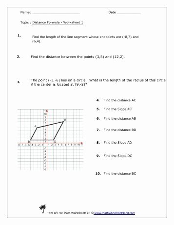 The Distance formula Worksheet Elegant Dilations Worksheet Five Pack Math Worksheets Land