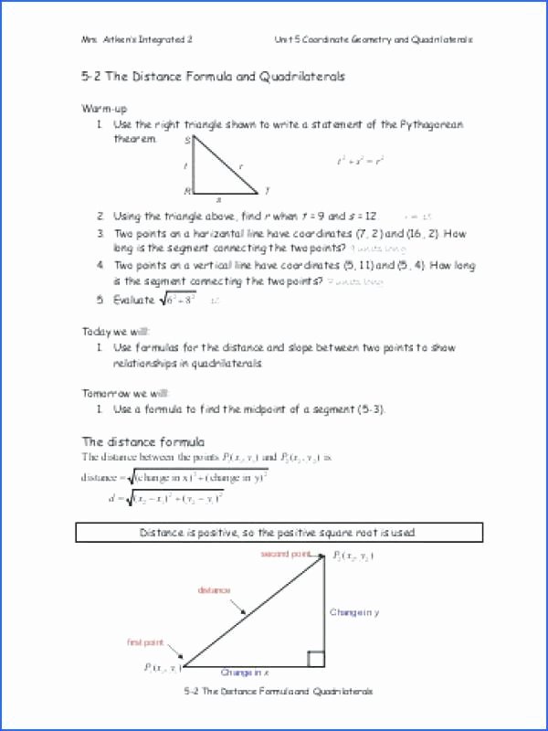 The Distance formula Worksheet Elegant Midpoint and Distance formula Worksheet Zombie Answers