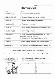 The Electoral Process Worksheet Answers New Election Quiz Esl Worksheet by Jessafish