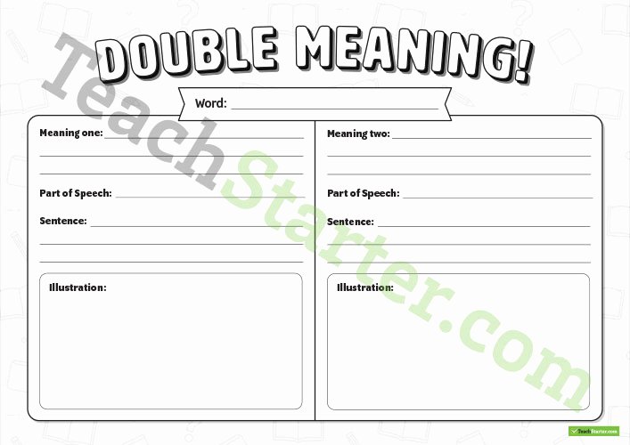 The Electoral Process Worksheet Fresh Double Meaning Vocabulary Worksheet Teaching Resource