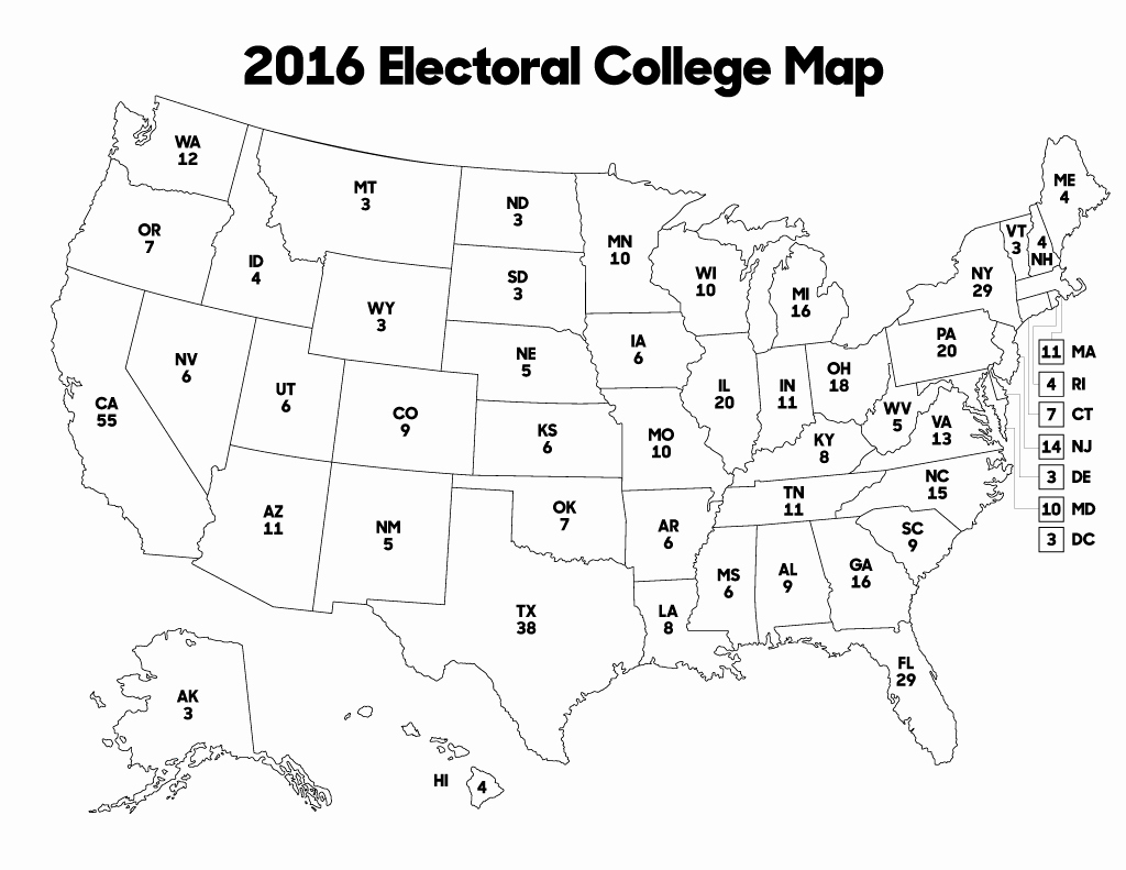 The Electoral Process Worksheet Inspirational 2016 Electoral Map Coloring Page topher Mcculloch