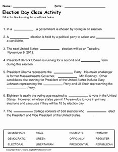 The Electoral Process Worksheet New 25 Best Ideas About Election Day On Pinterest