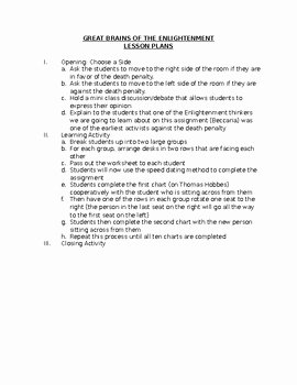 The Enlightenment Worksheet Answers Inspirational Leaders Of the Enlightenment Worksheet by Jason Stein