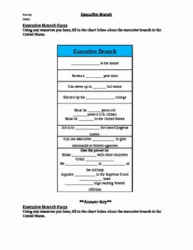 The Executive Branch Worksheet Best Of Executive Branch Worksheet Packet by 2nd Chance Works