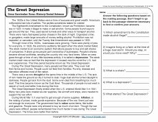 The Great Depression Worksheet Lovely the Great Depression