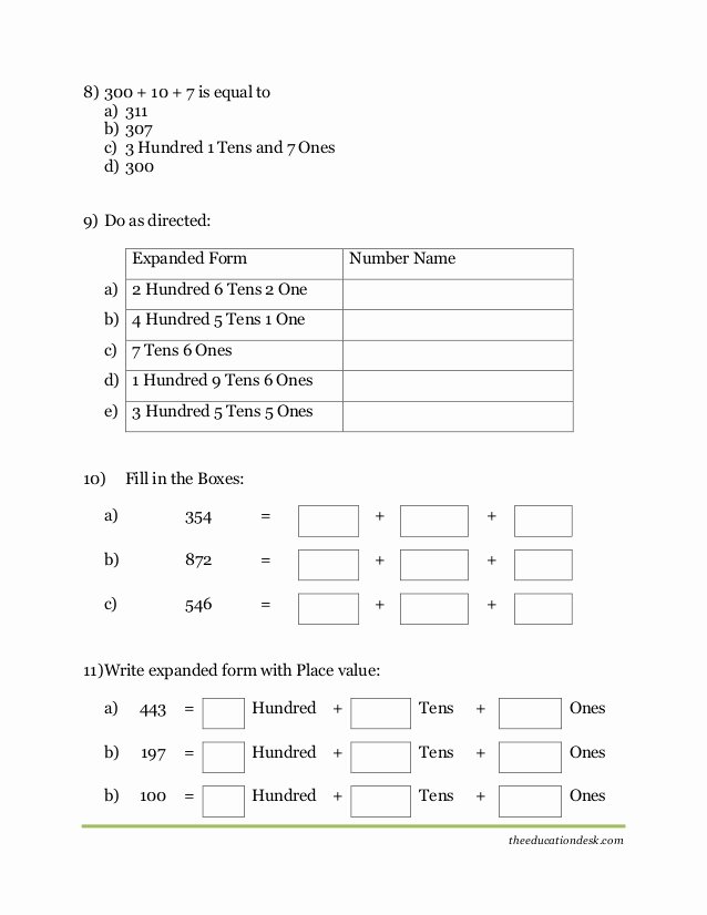 The Number System Worksheet New Maths Number System Worksheet Cbse Grade Ii