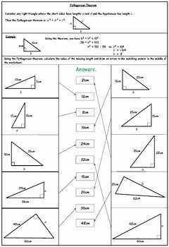 The Pythagorean theorem Worksheet Awesome Pythagorean theorem Worksheet by 123 Math