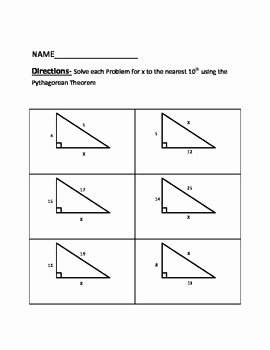 The Pythagorean theorem Worksheet Awesome Pythagorean theorem Worksheet by Bryan