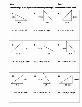The Pythagorean theorem Worksheet Lovely Pythagorean theorem Practice Worksheet or Warm Ups by Tj