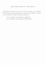 The Scarlet Ibis Worksheet Answers Awesome English Teaching Worksheets Questions