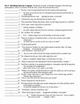 The Scarlet Ibis Worksheet Answers New the Scarlet Ibis by James Hurst Figurative Language