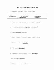 The Story Of Stuff Worksheet Best Of English Worksheets the Story Of Stuff
