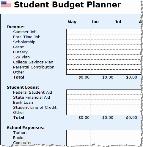 The Student Budget Worksheet Answers Beautiful Back to School Tips Student Bud Planner