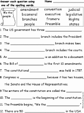 The Us Constitution Worksheet Answers Elegant Us Constitution Activities Enchantedlearning