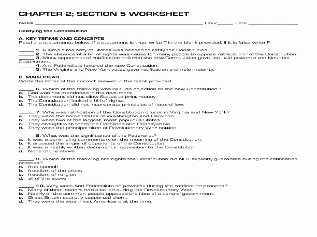 The Us Constitution Worksheet Answers Lovely Worksheet the Us Constitution Worksheet Worksheet Fun