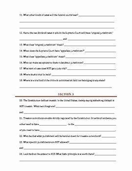 The Us Constitution Worksheet Lovely U S Constitution Step by Step Article Iii Worksheet by