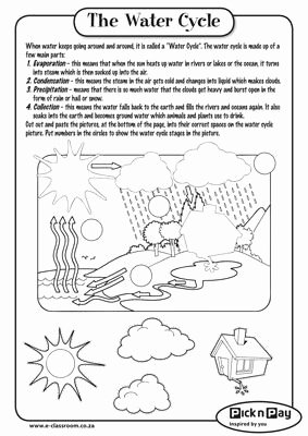 The Water Cycle Worksheet Answers Fresh the Water Cycle Free Printable Teaching