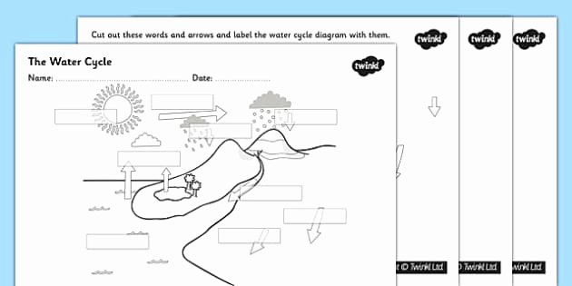 The Water Cycle Worksheet Answers Lovely Water Cycle Cut and Stick Labelling Worksheet the Water