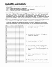 Theoretical and Experimental Probability Worksheet Best Of Probability and Statistics Experimental Probability 9th