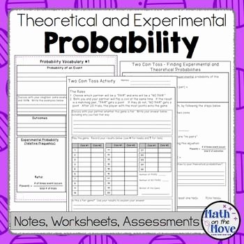 Theoretical and Experimental Probability Worksheet Fresh 25 Best Math Worksheets &amp; Manipulatives Images On
