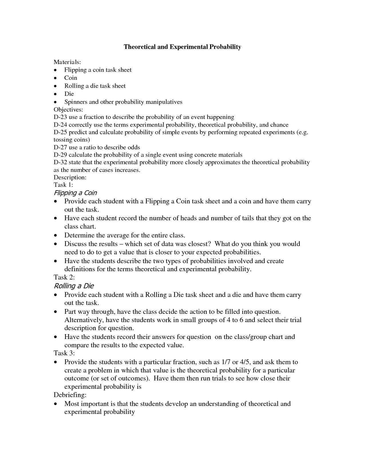 Theoretical and Experimental Probability Worksheet Luxury Probability Problems 7th Grade with Answers 7th Grade