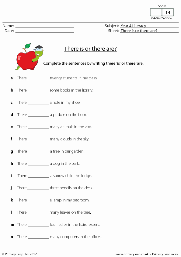 There is there are Worksheet Best Of English Worksheet there is or there are 1