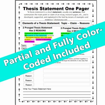 Thesis Statement Practice Worksheet Best Of thesis Statement Practice E Pager Worksheet by Digigoods