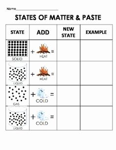 Three States Of Matter Worksheet Best Of Free Printable Phases Of Matter Worksheets