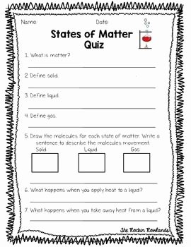 Three States Of Matter Worksheet Fresh States Of Matter assessments