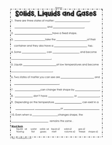 Three States Of Matter Worksheet Lovely What is Matter Worksheets