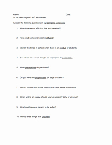 To Kill A Mockingbird Worksheet Best Of to Kill A Mockingbird List 2 Worksheet Worksheet for 8th