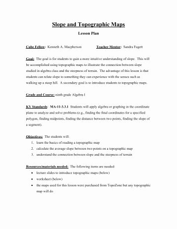 Topographic Map Reading Worksheet Answers Beautiful Reading topographic Maps Worksheet